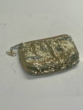 Vintage Whiting & Davis Gold Metal Mesh Coin Purse Korea